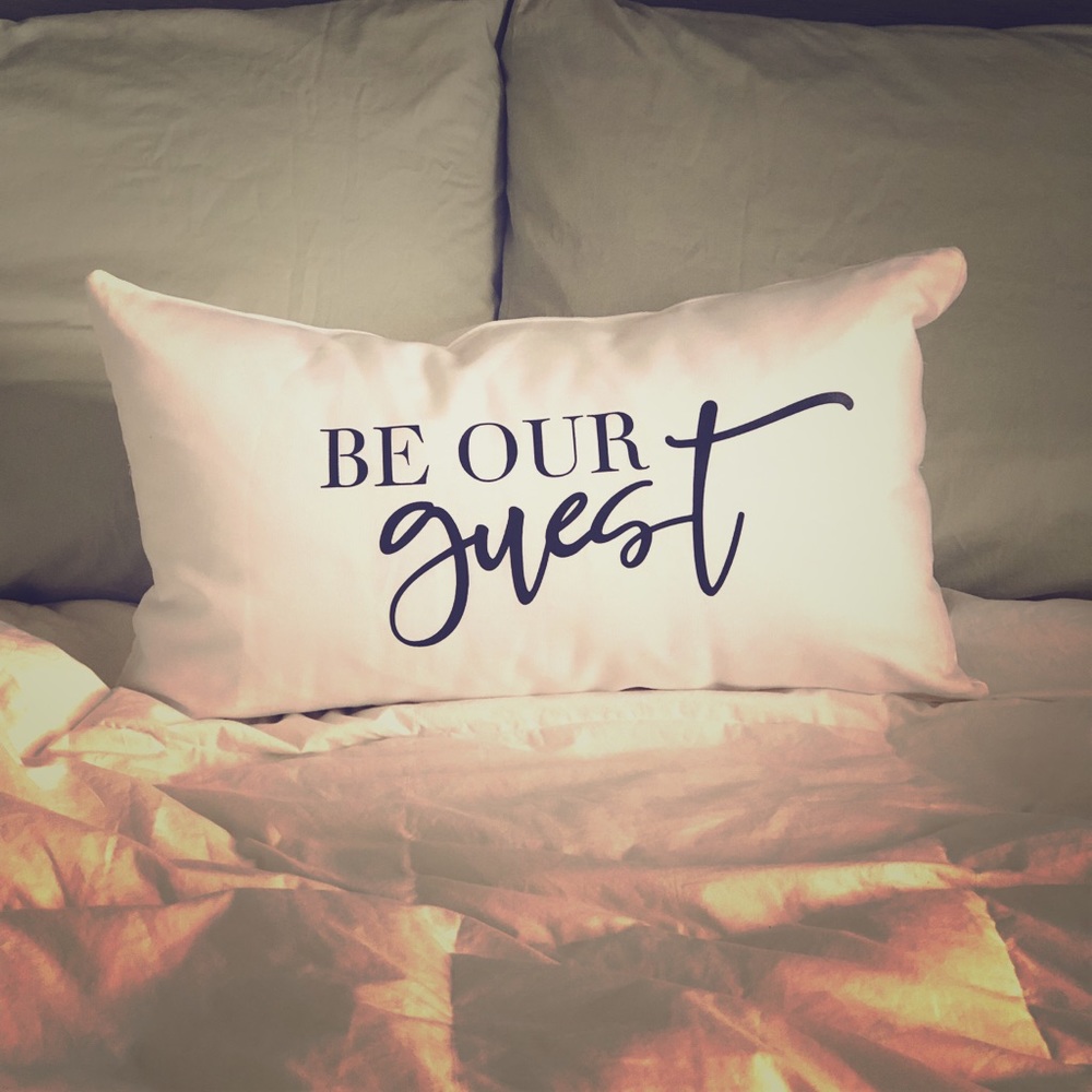 Be Our Guest Decorative Throw Pillow - 12x20